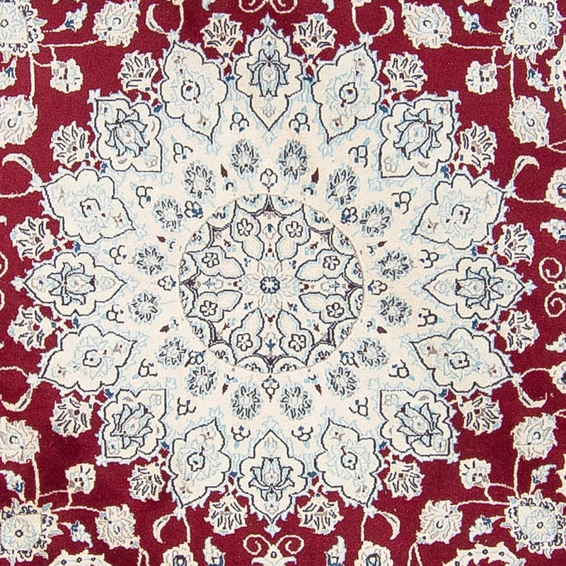 Tapis persan - Nain ronde  - 295 x 295 cm - rouge foncé