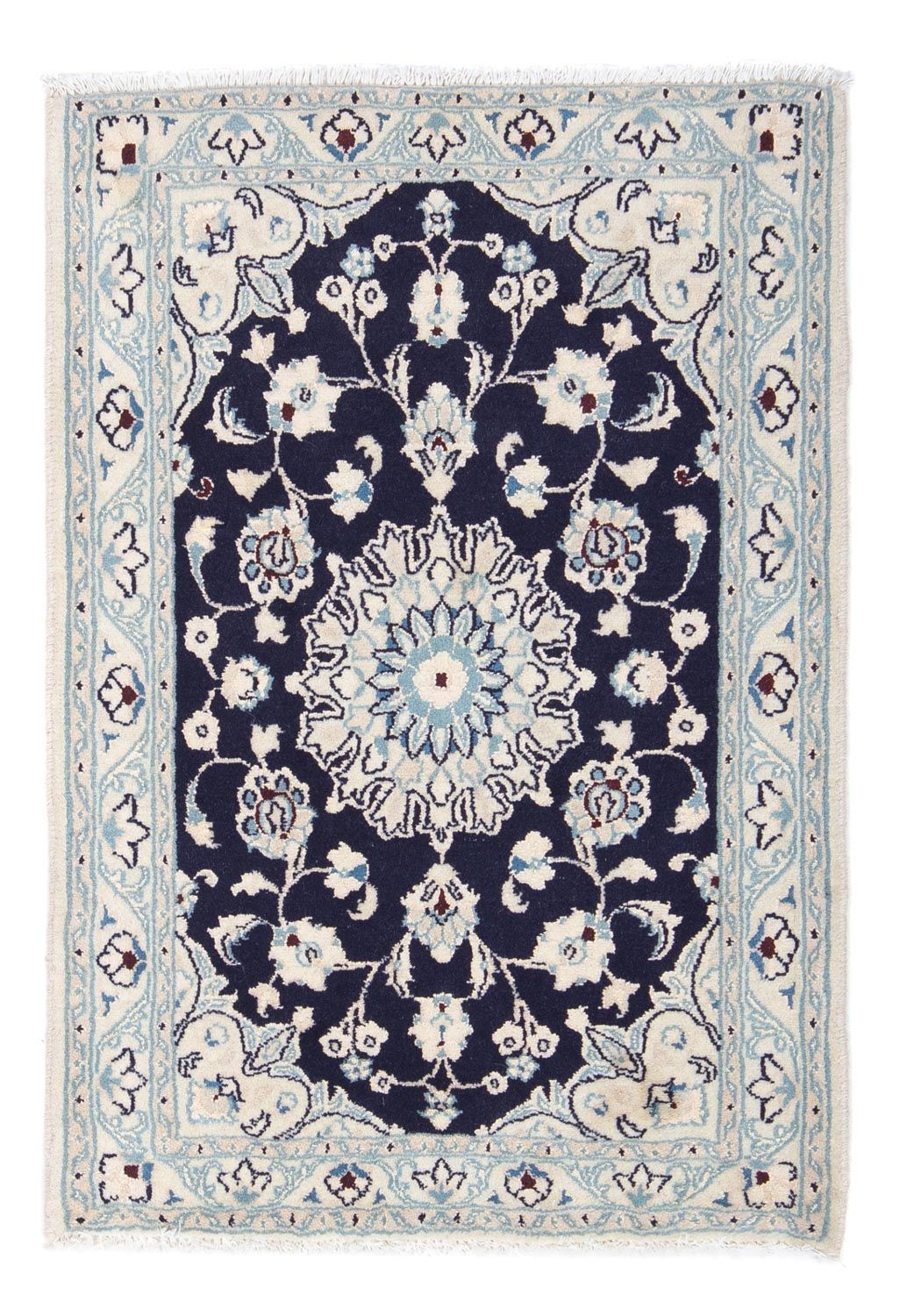 Tapis persan - Nain - Royal - 86 x 57 cm - bleu foncé