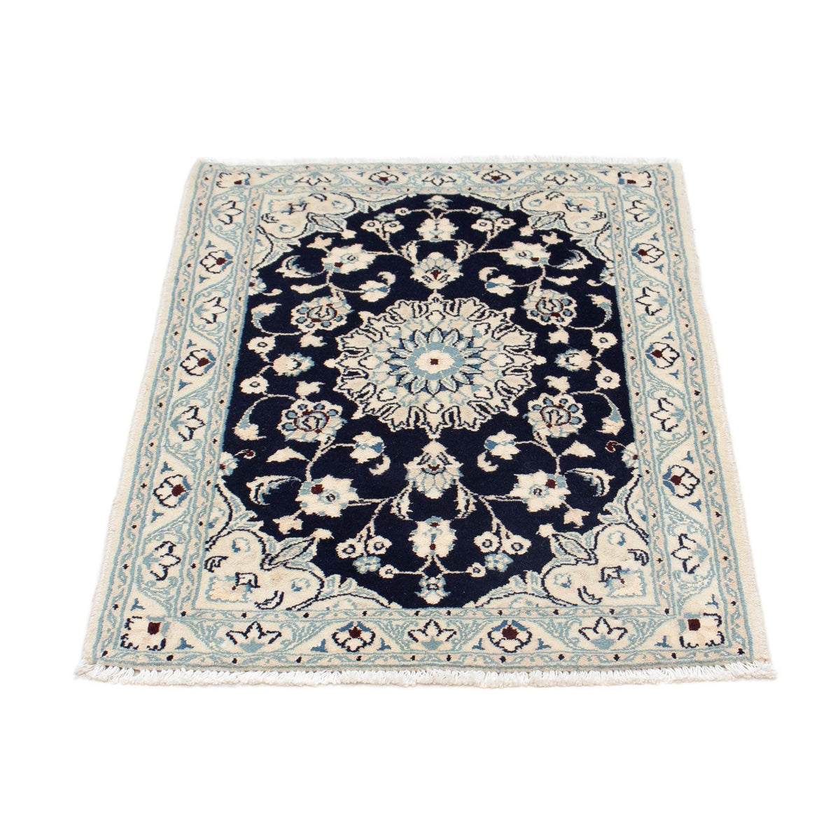 Tapis persan - Nain - Royal - 86 x 57 cm - bleu foncé