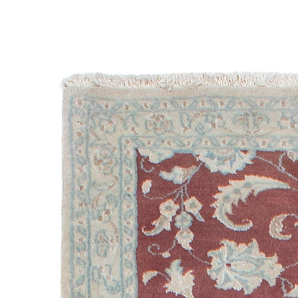 Tapis de couloir Tapis persan - Nain - 297 x 77 cm - rouge foncé