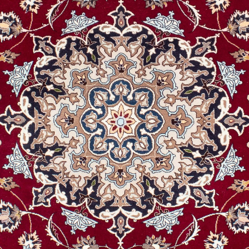 Tapis persan - Tabriz - Royal - 195 x 153 cm - rouge foncé