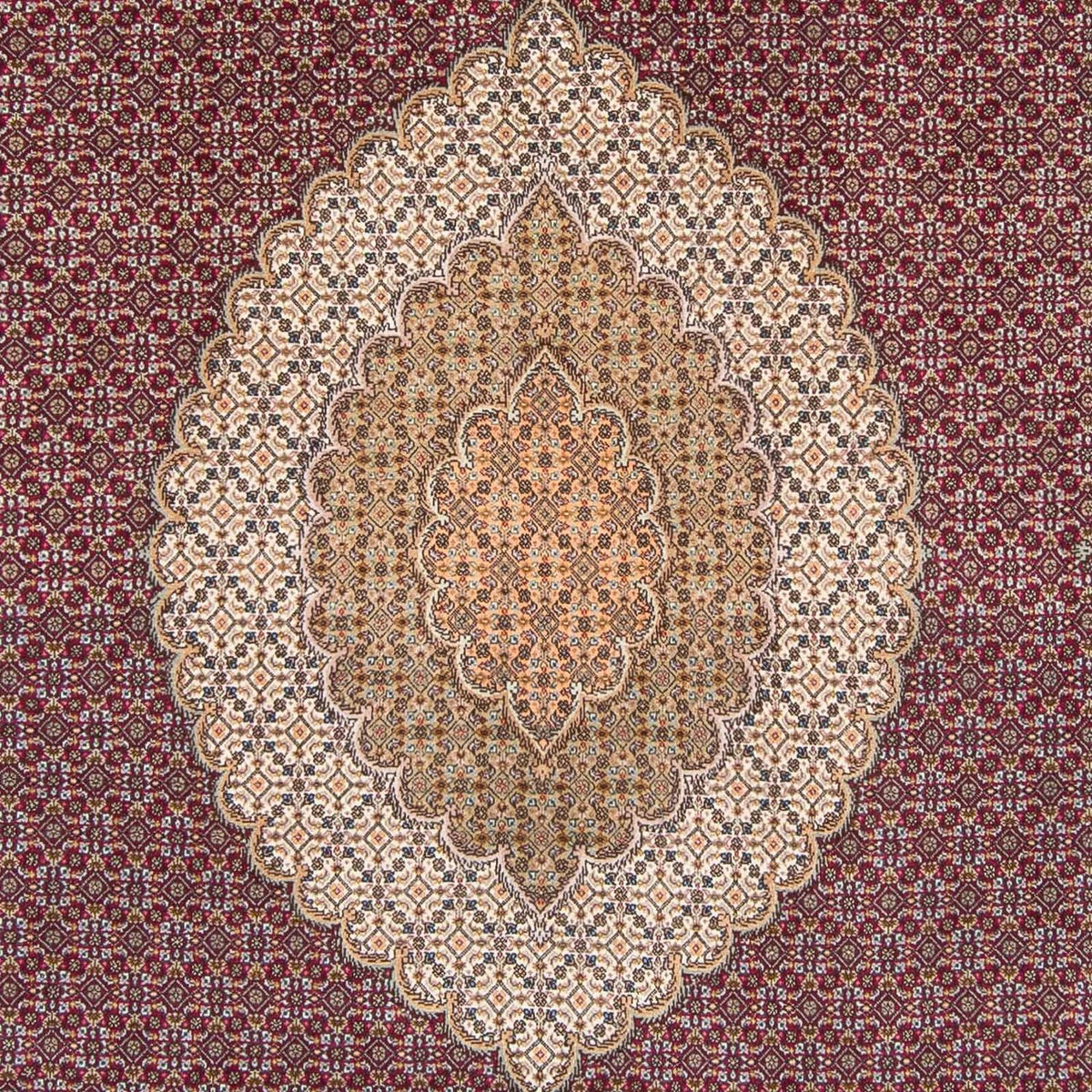 Tapis persan - Tabriz - 308 x 204 cm - rouge foncé