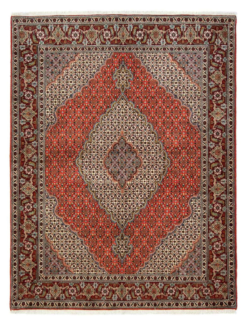 Tapis persan - Tabriz - 200 x 150 cm - rouge foncé