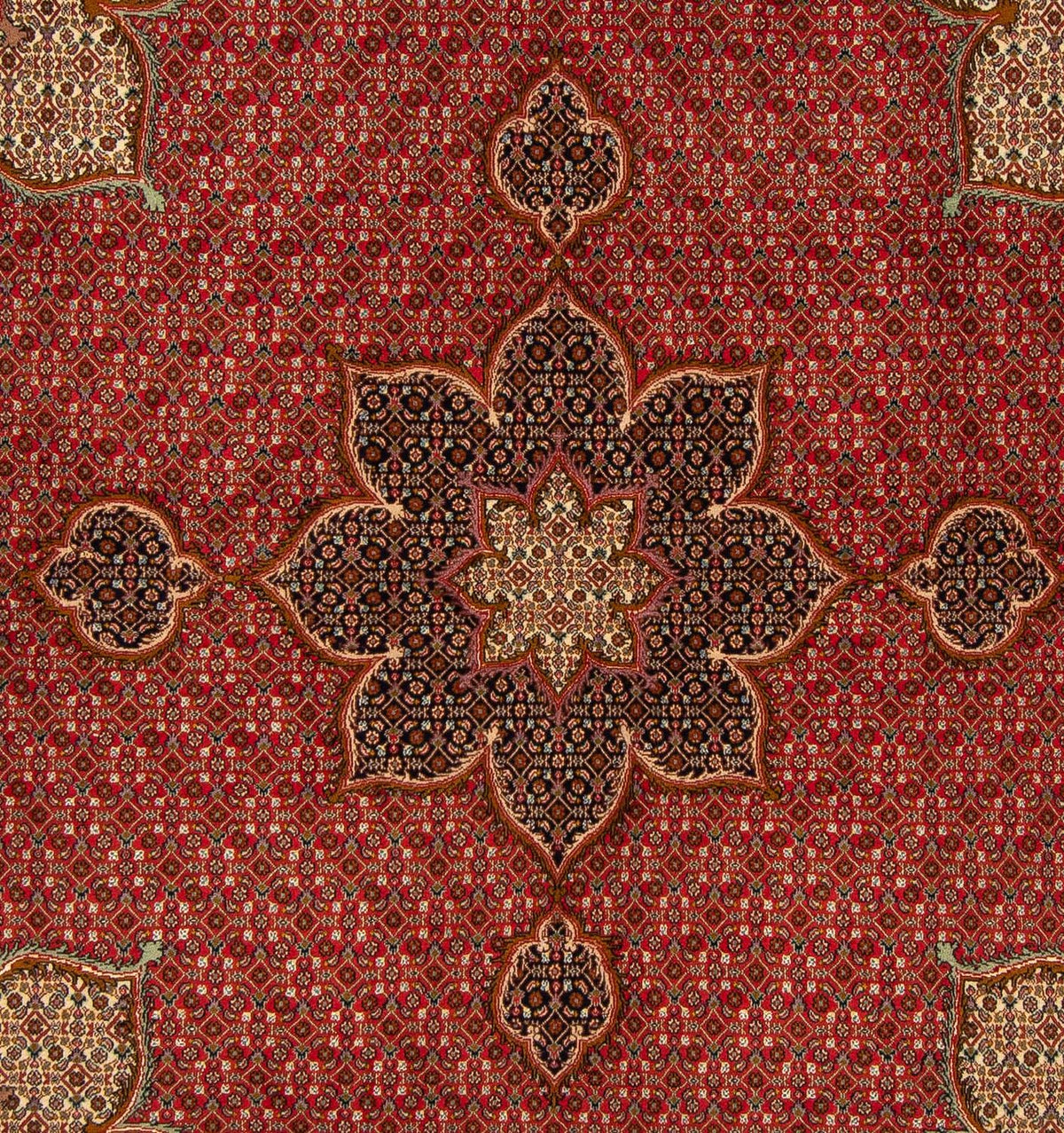 Tapis persan - Tabriz carré  - 203 x 200 cm - rouge