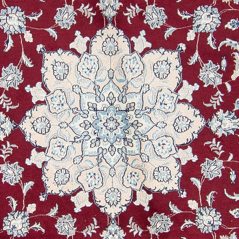 Tapis persan - Nain ronde  - 300 x 300 cm - rouge foncé