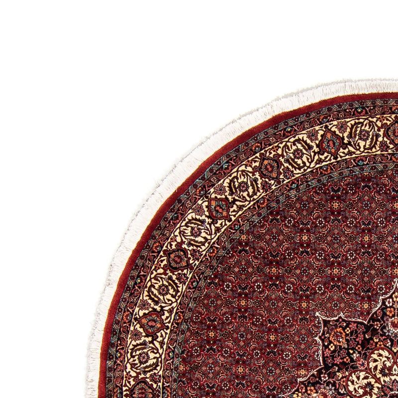 Tapis persan - Bidjar ronde  - 205 x 205 cm - rouge foncé