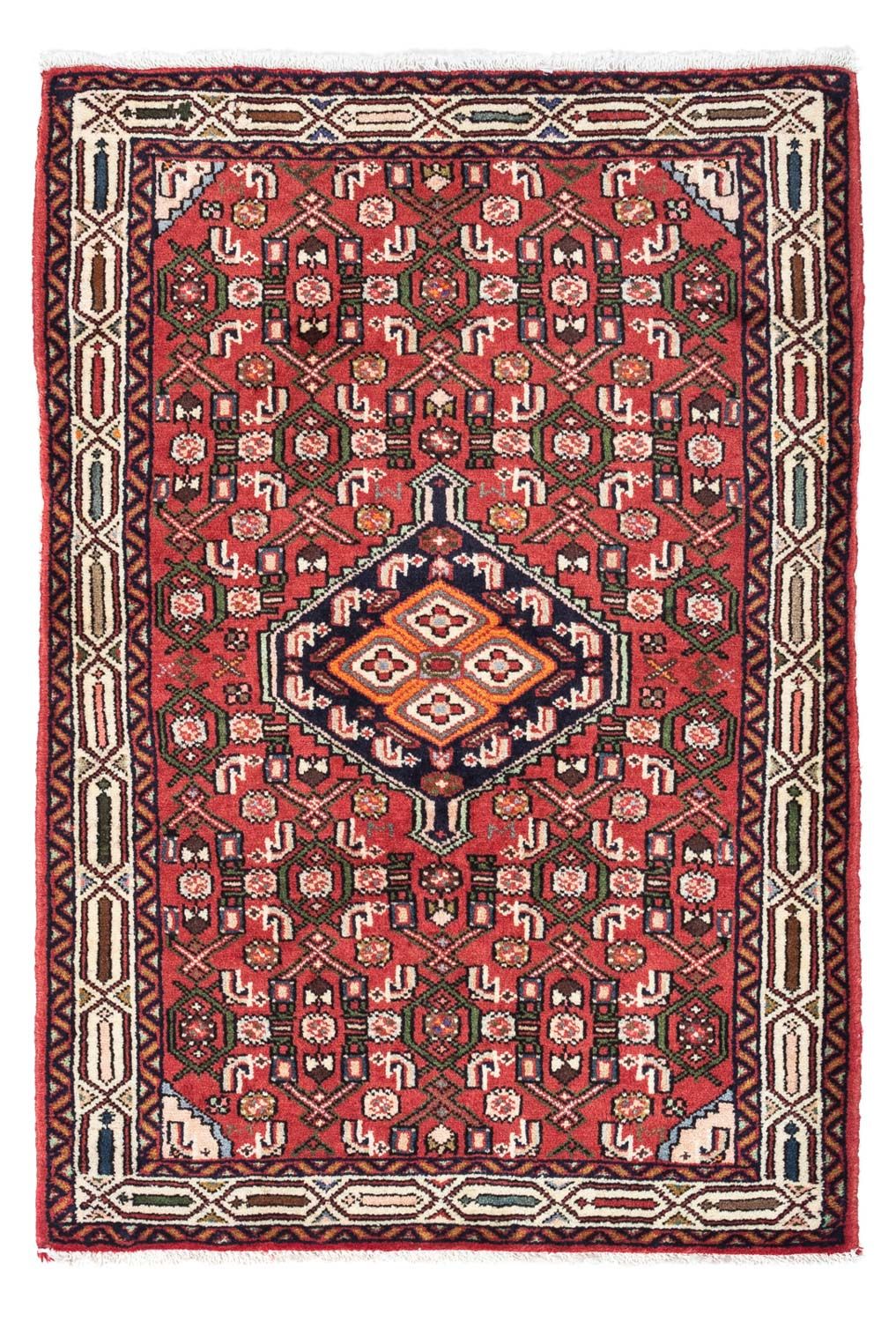 Tapis persan - Nomadic - 125 x 80 cm - rouge clair