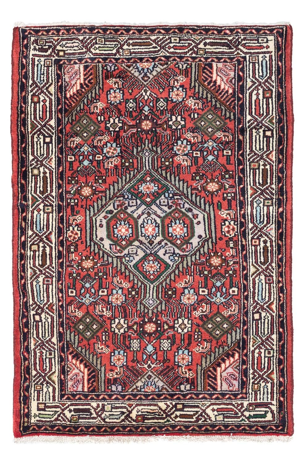 Tapis persan - Nomadic - 125 x 80 cm - rouge clair