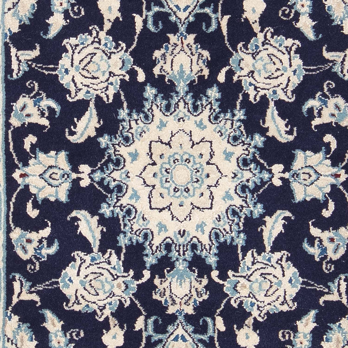 Tapis persan - Nain - Royal - 90 x 60 cm - bleu foncé