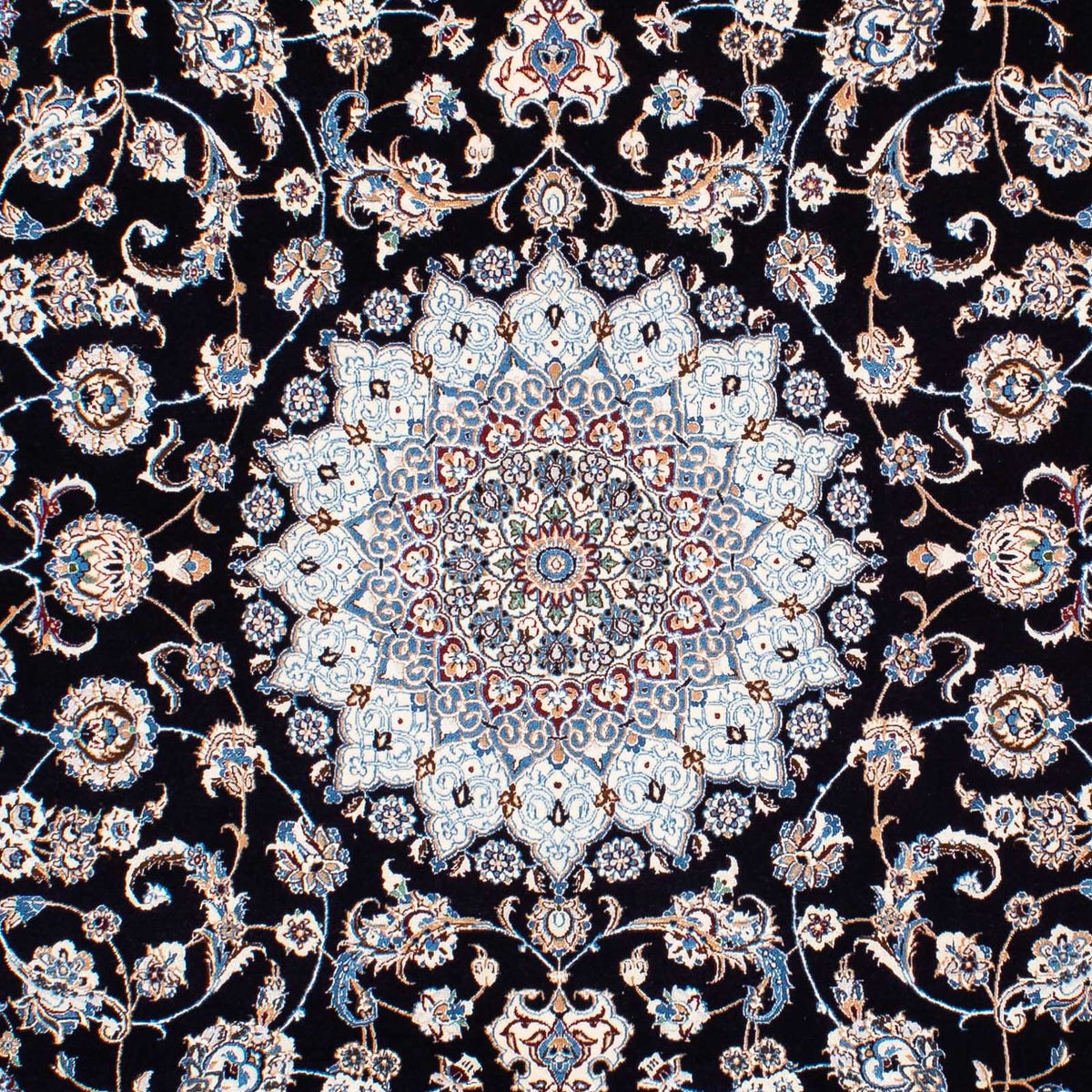 Tapis persan - Nain - Premium - 264 x 177 cm - bleu foncé