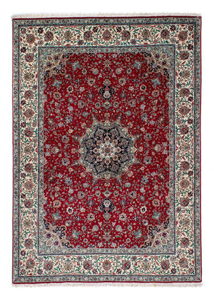 Tapis persan - Tabriz - 214 x 150 cm - rouge foncé