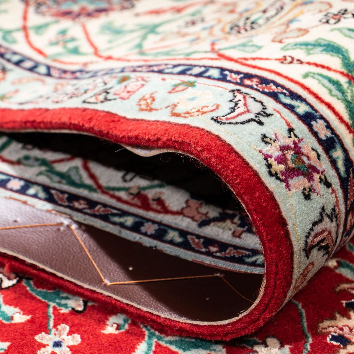 Tapis persan - Tabriz - 214 x 150 cm - rouge foncé