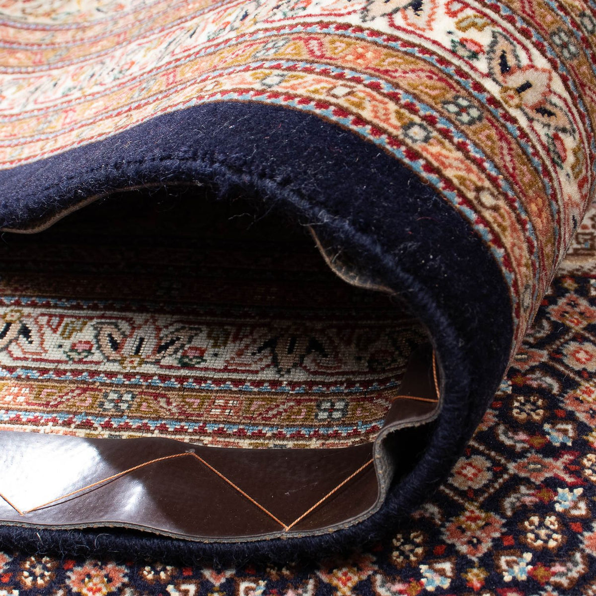 Tapis persan - Tabriz carré - 310 x 302 cm - marron foncé