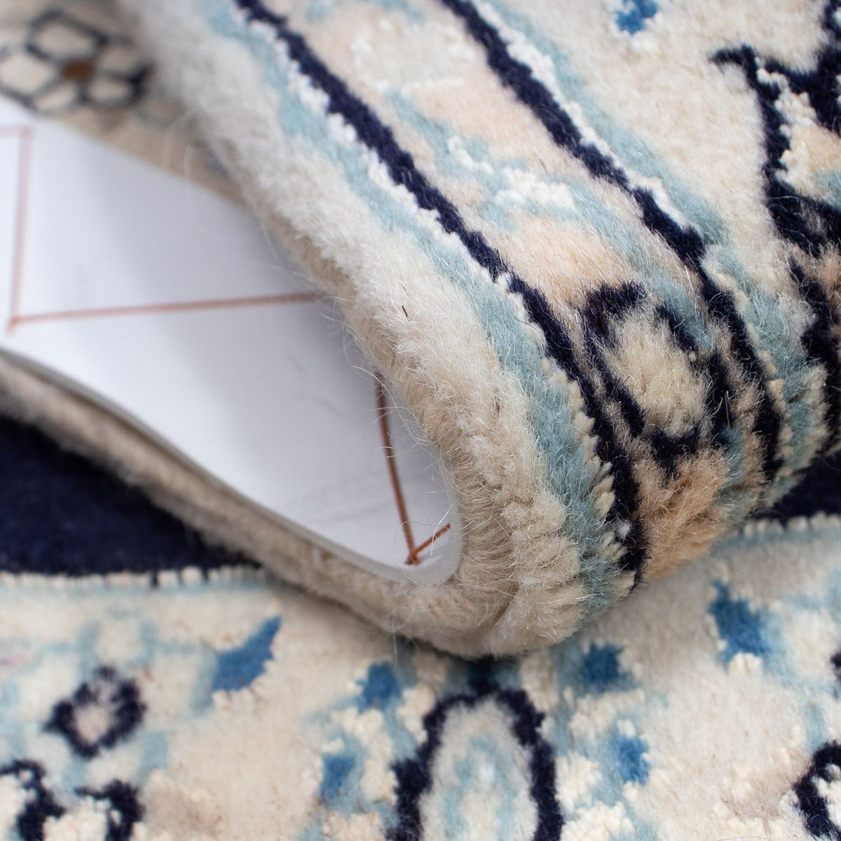 Tapis persan - Nain - Royal - 94 x 54 cm - bleu foncé