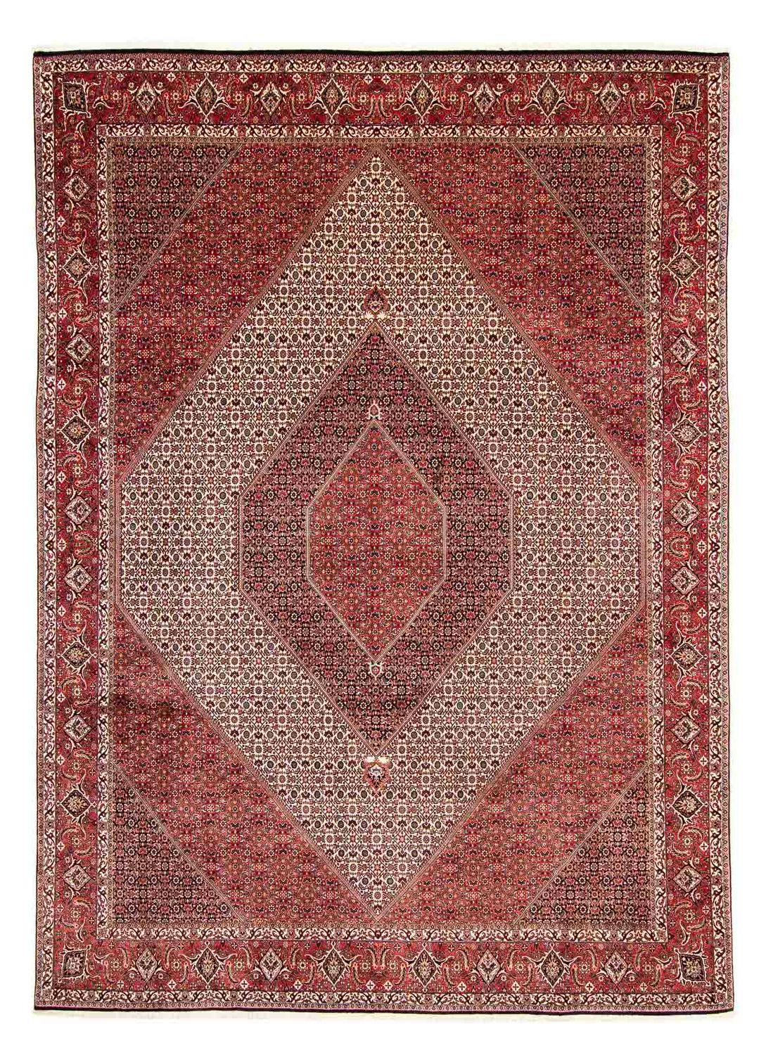 Tapis persan - Bidjar - 404 x 298 cm - rouge clair
