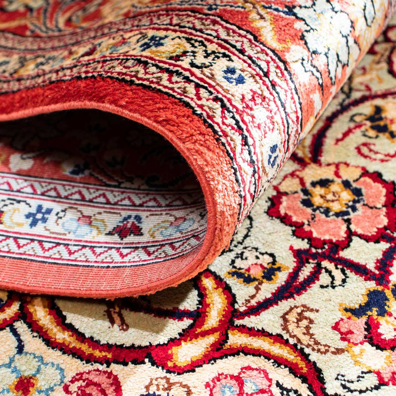 Tapis persan - Ghom - 152 x 105 cm - rouge clair