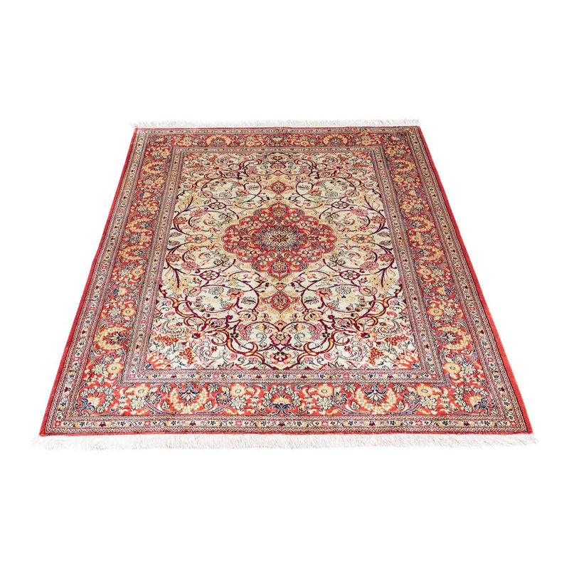 Tapis persan - Ghom - 152 x 105 cm - rouge clair