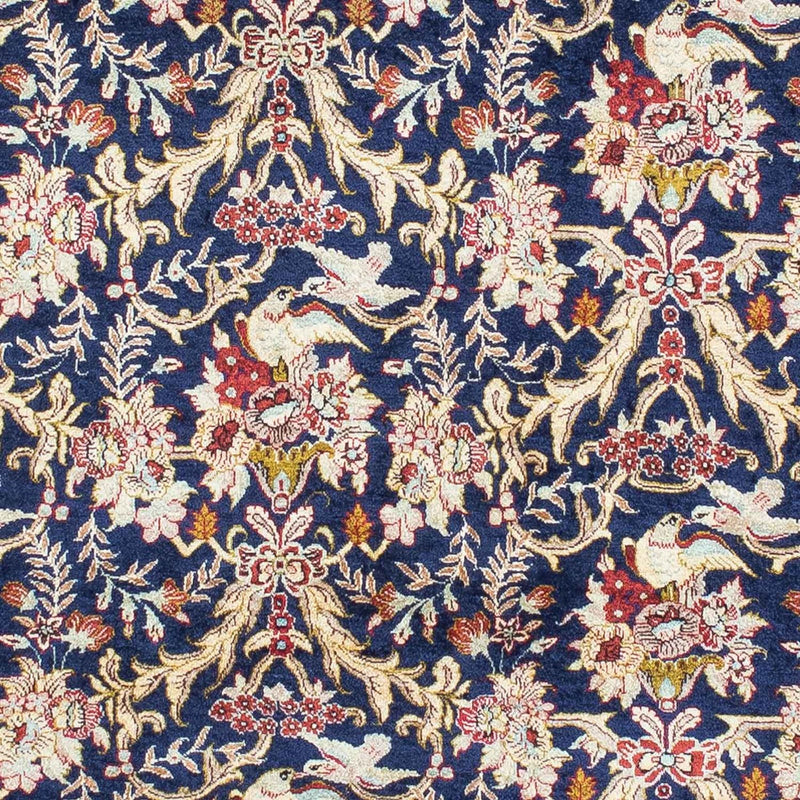 Tapis persan - Ghom - 154 x 98 cm - bleu foncé