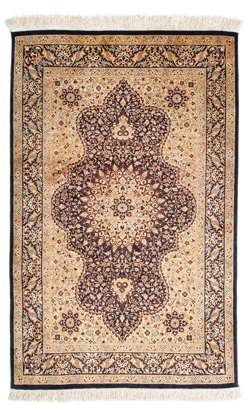 Tapis persan - Ghom - 120 x 76 cm - marron clair