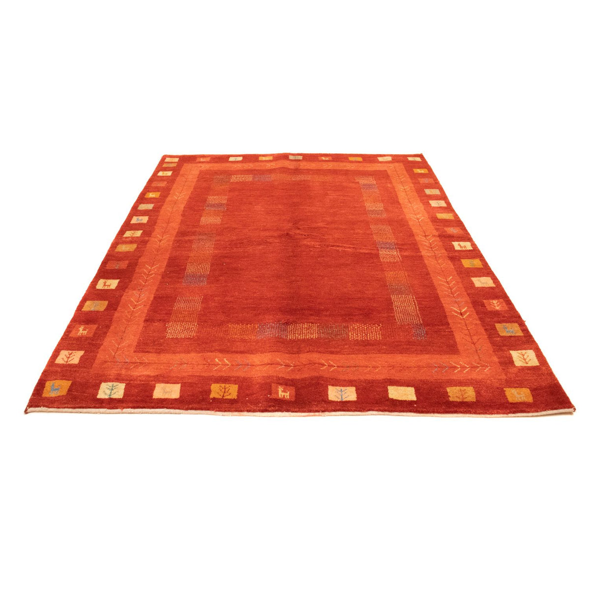 Tapis Gabbeh - Persan - 228 x 172 cm - rouille