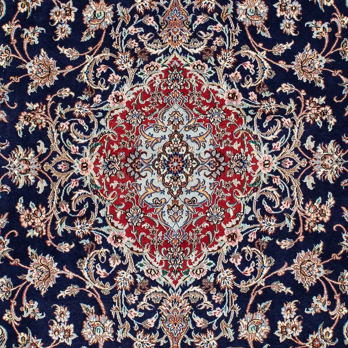 Tapis persan - Tabriz - Royal - 198 x 129 cm - bleu foncé