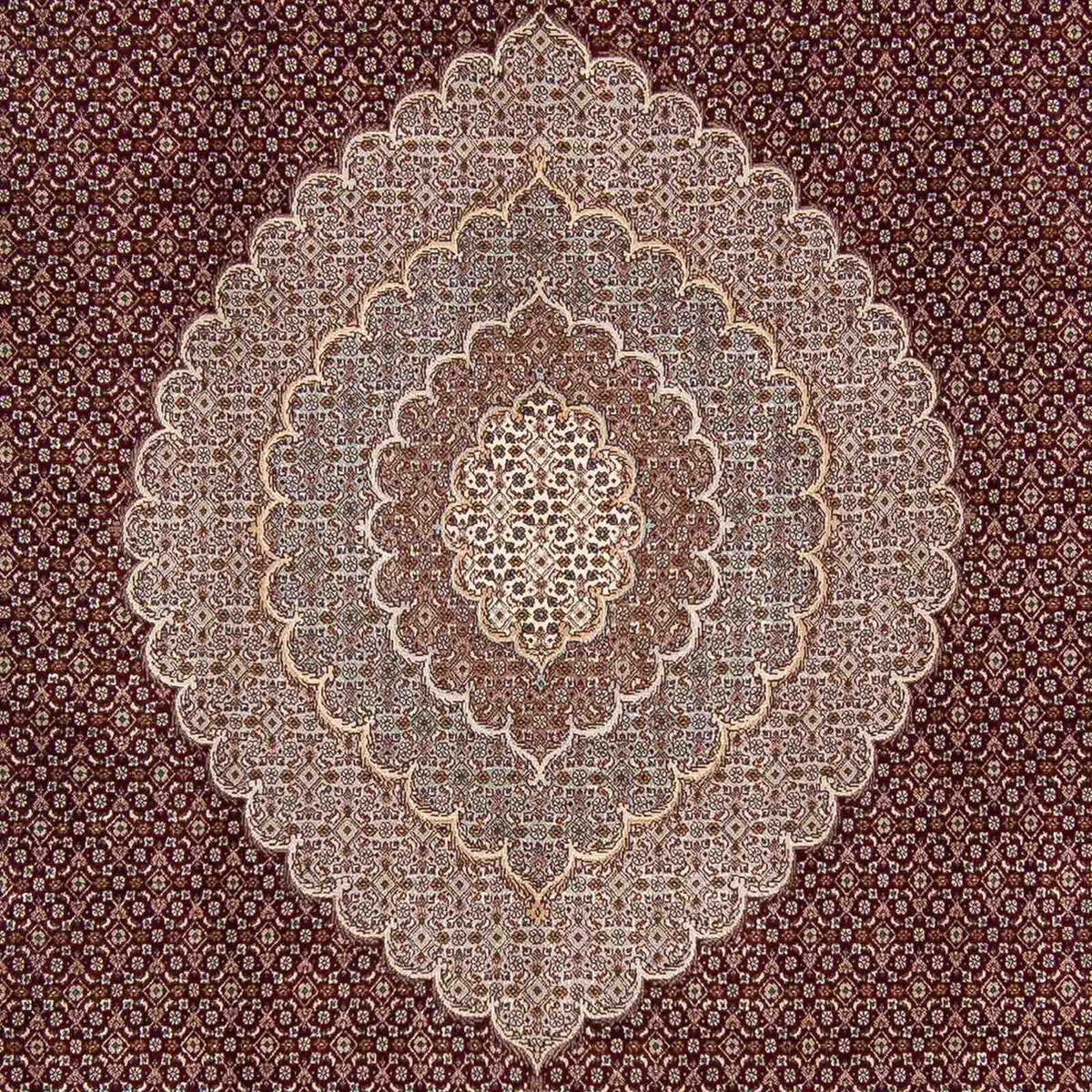 Tapis persan - Tabriz - 353 x 253 cm - rouge foncé