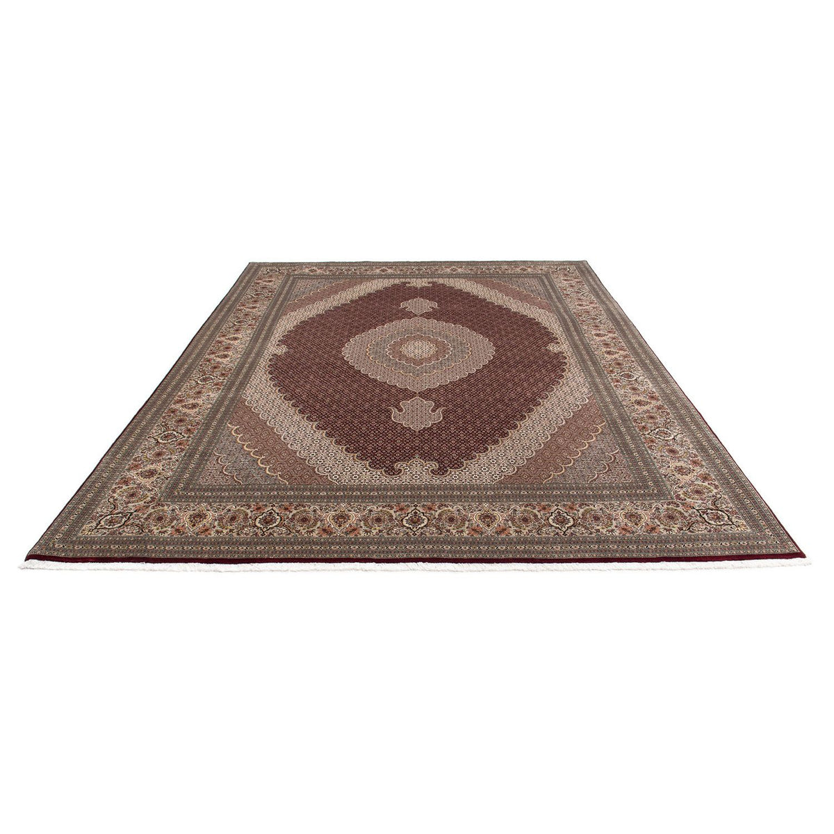 Tapis persan - Tabriz - 353 x 253 cm - rouge foncé