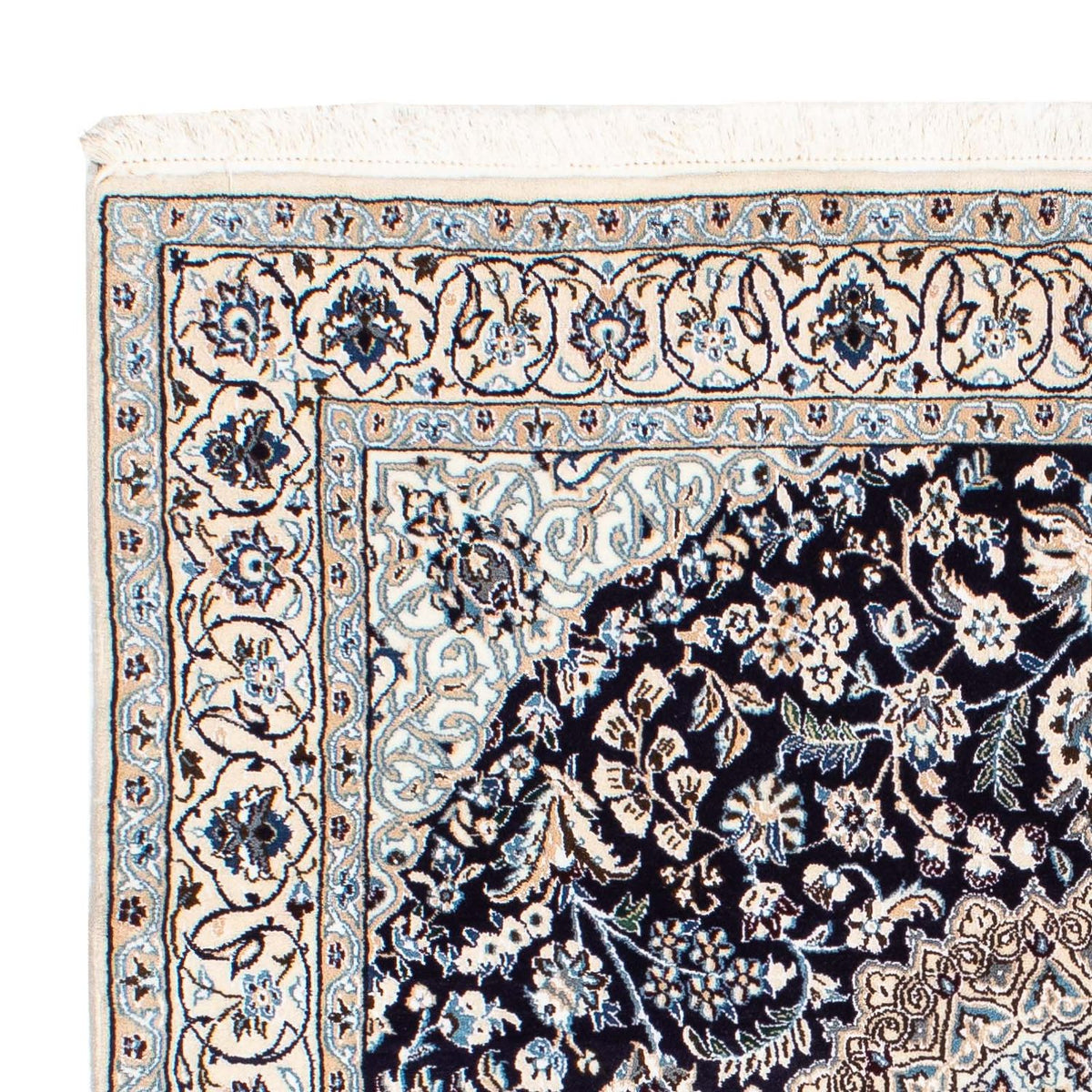 Tapis persan - Nain - Royal carré  - 153 x 146 cm - rouge foncé