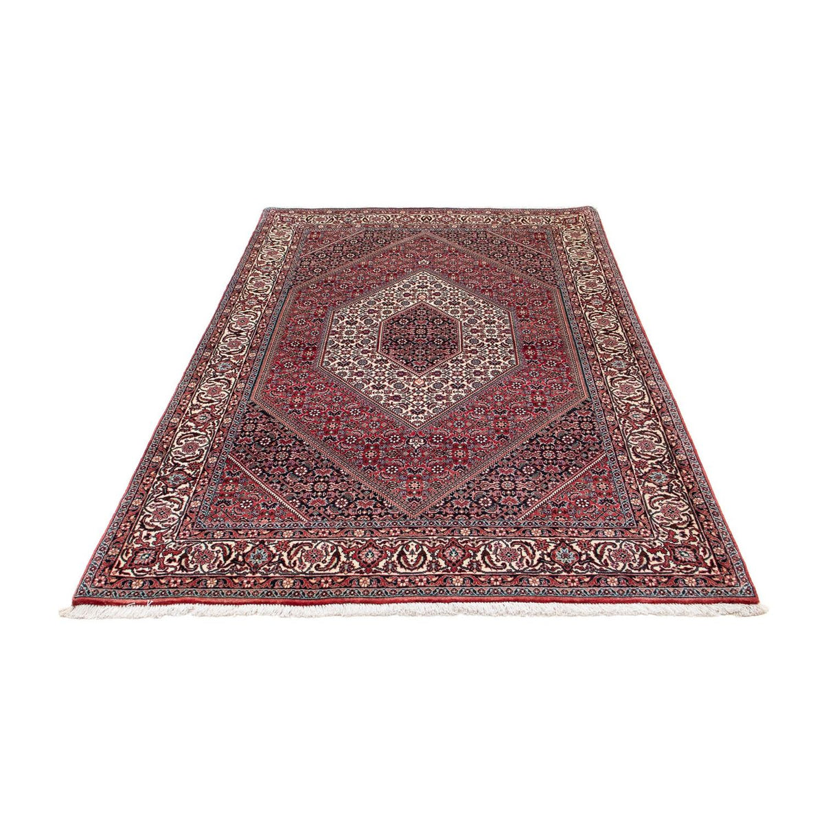 Tapis persan - Bidjar - 205 x 130 cm - rouge clair