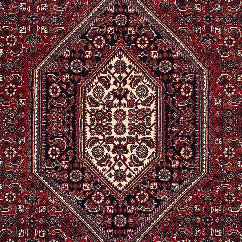 Tapis persan - Bidjar - 206 x 126 cm - rouge foncé