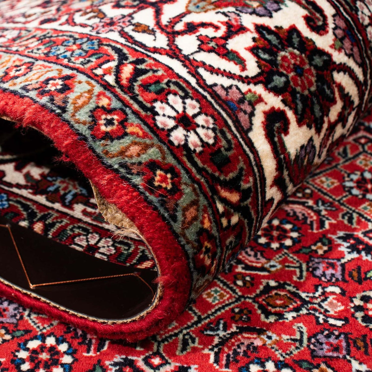 Tapis persan - Bidjar - 246 x 171 cm - rouge foncé