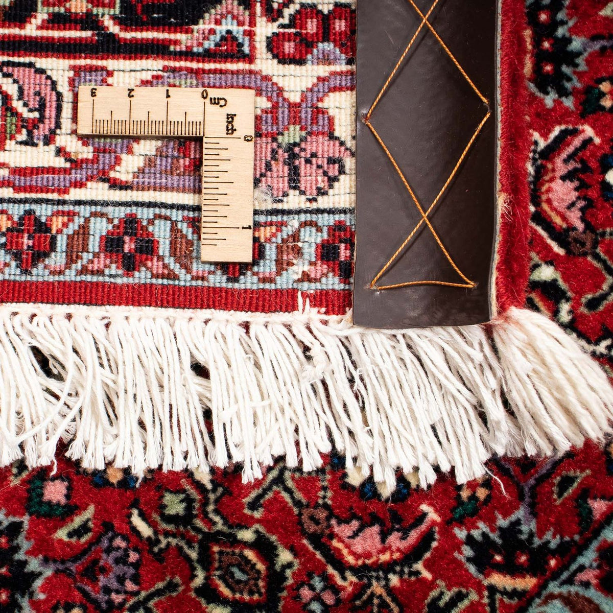 Tapis persan - Bidjar carré  - 212 x 206 cm - rouge foncé