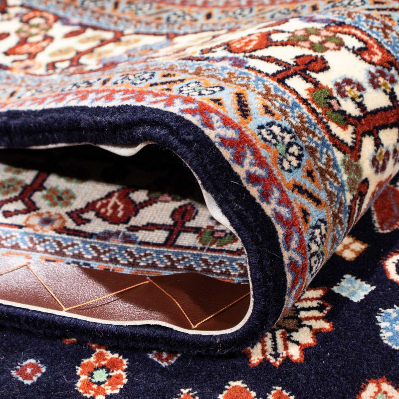 Tapis Gabbeh - Persan Kashkuli - 224 x 138 cm - bleu foncé