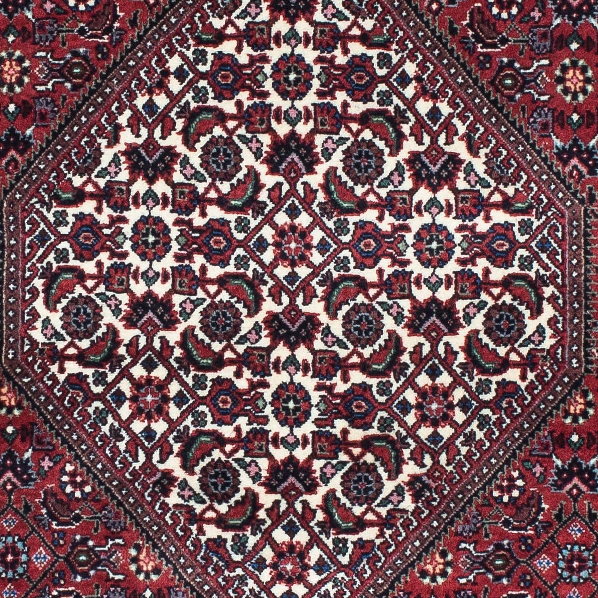 Tapis de couloir Tapis persan - Bidjar - 205 x 74 cm - rouge foncé