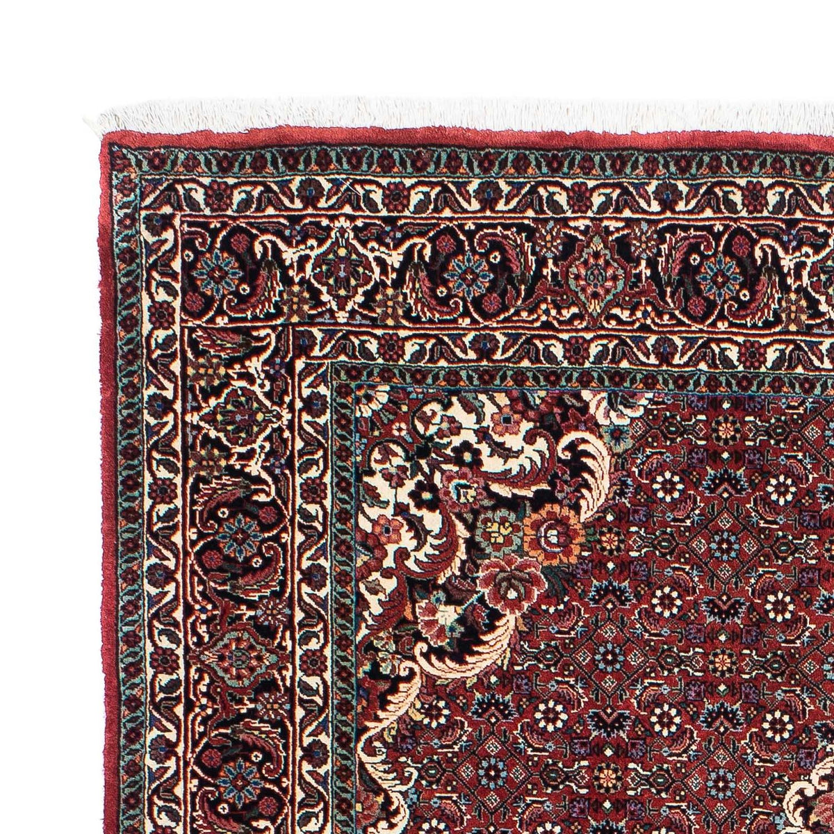 Tapis persan - Bidjar - 202 x 132 cm - rouge clair