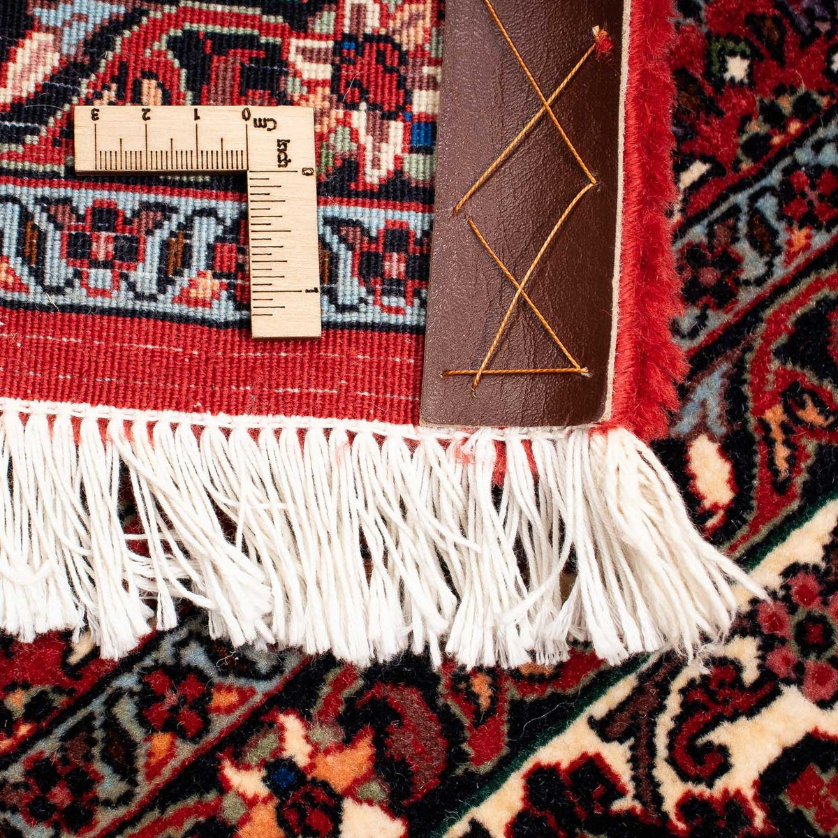 Tapis persan - Bidjar carré  - 212 x 205 cm - rouge foncé