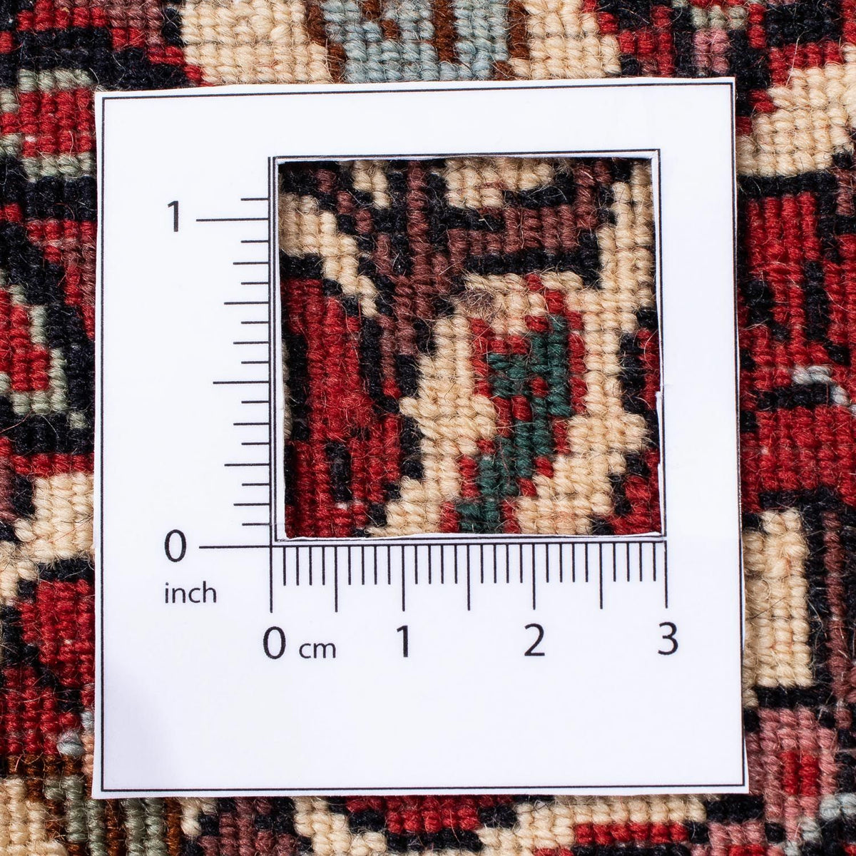 Tapis persan - Bidjar - 304 x 251 cm - rouge foncé