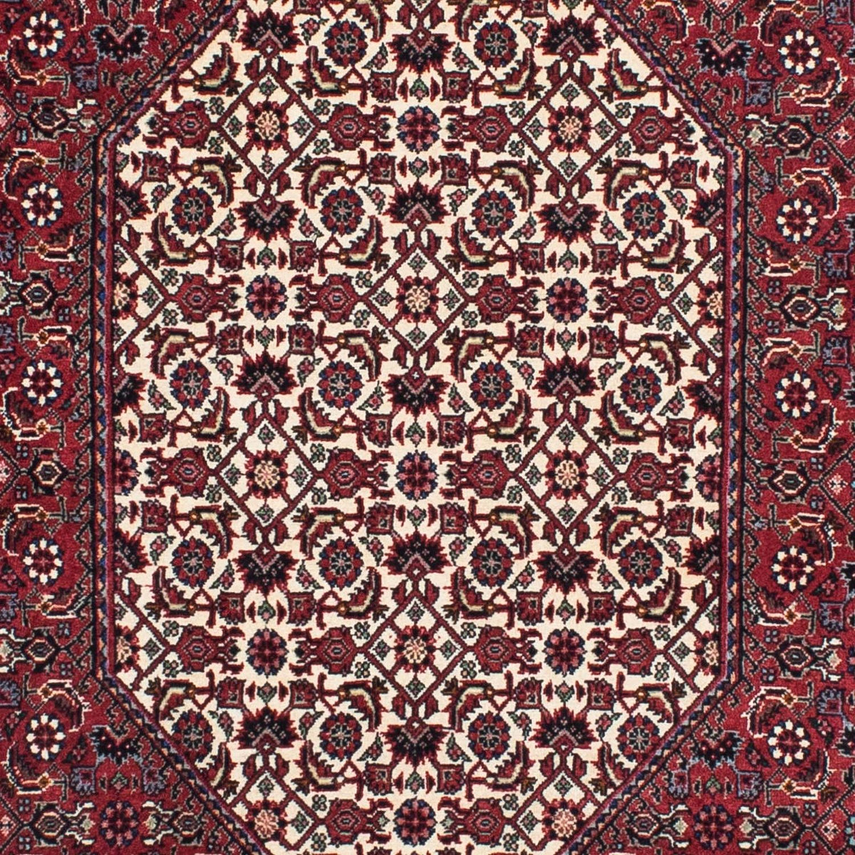 Tapis de couloir Tapis persan - Bidjar - 204 x 103 cm - bleu foncé