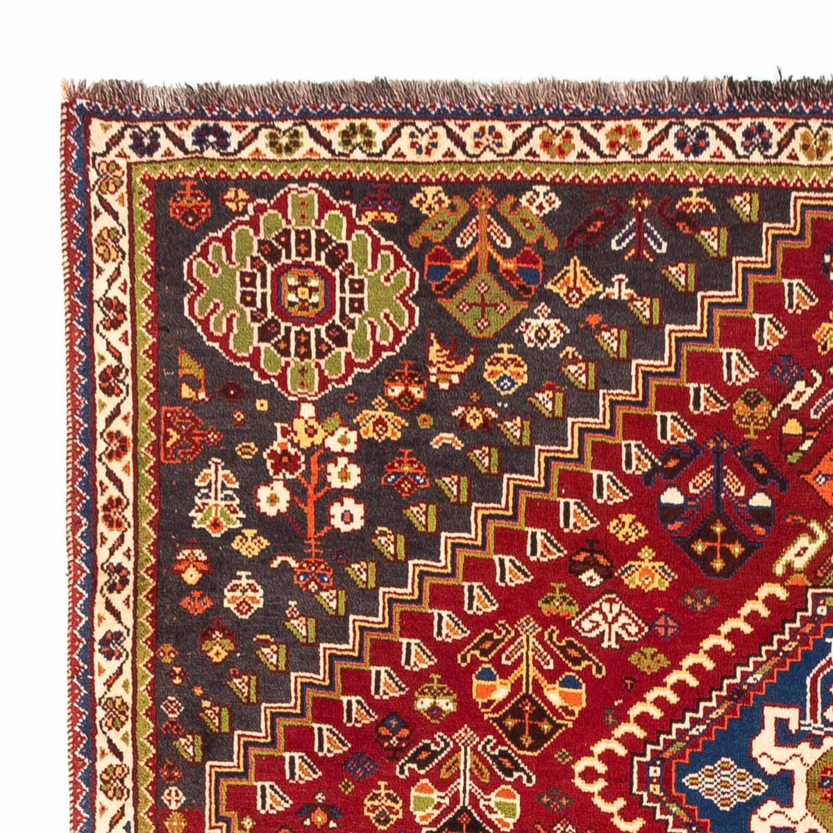 Tapis persan - Nomadic - 257 x 173 cm - rouge foncé