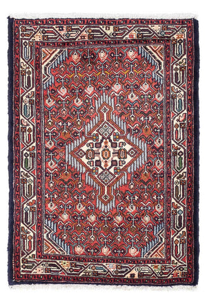 Tapis persan - Nomadic - 122 x 81 cm - rouge clair