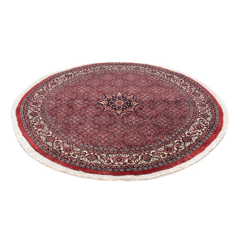 Tapis persan - Bidjar ronde  - 150 x 150 cm - rouge foncé