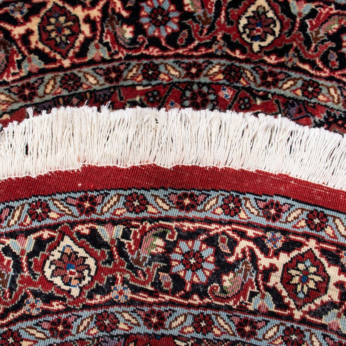 Tapis persan - Bidjar ronde  - 100 x 100 cm - rouge foncé