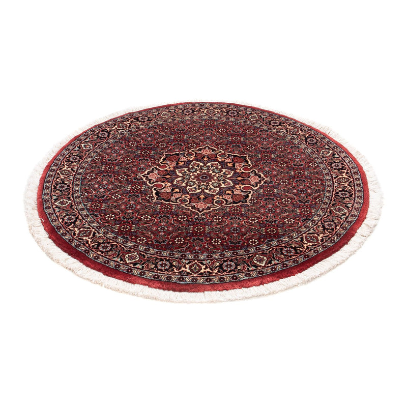 Tapis persan - Bidjar ronde  - 100 x 100 cm - rouge foncé