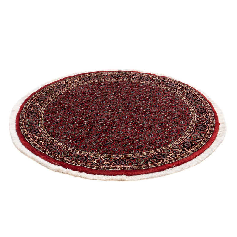 Tapis persan - Bidjar ronde  - 105 x 105 cm - rouge foncé