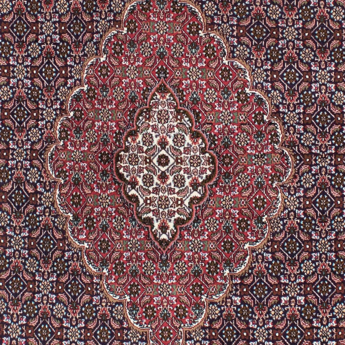 Tapis persan - Tabriz - 208 x 146 cm - bleu foncé