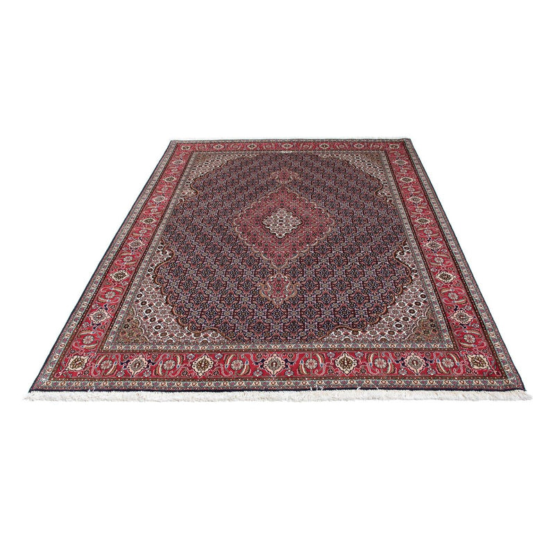 Tapis persan - Tabriz - 208 x 146 cm - bleu foncé