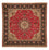 Tapis persan - Tabriz - Royal carré - 251 x 251 cm - rouge