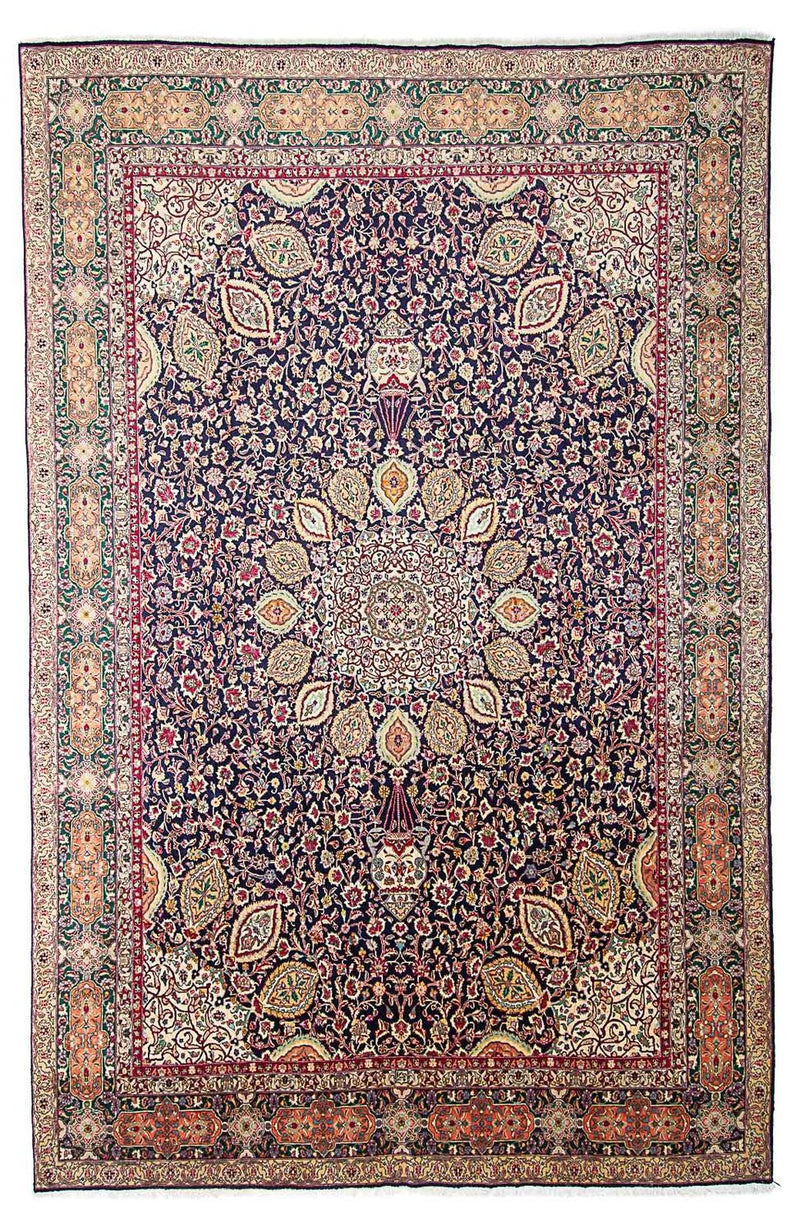 Tapis persan - Tabriz - Royal - 436 x 292 cm - bleu foncé