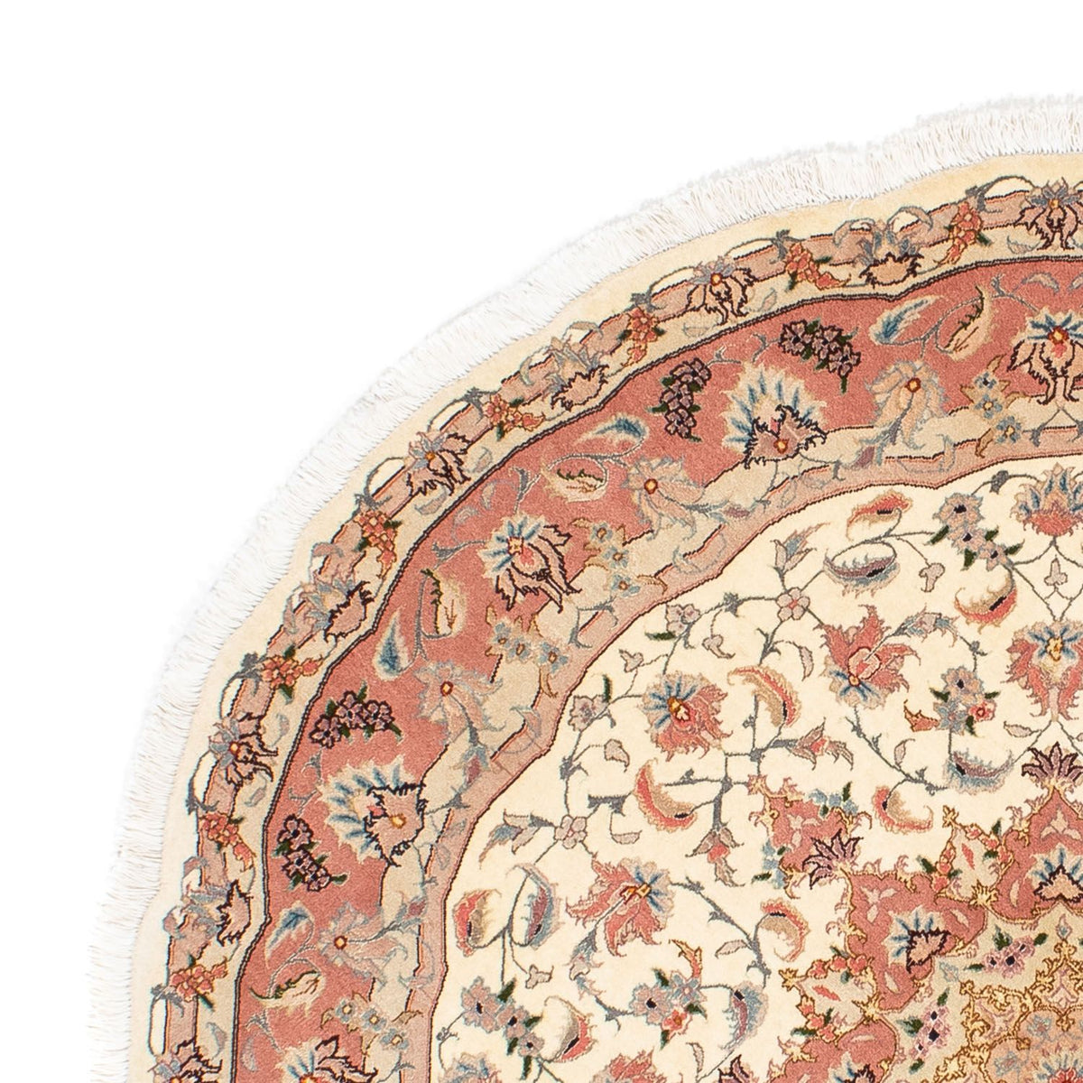 Tapis persan - Tabriz - Royal ronde - 150 x 150 cm - beige