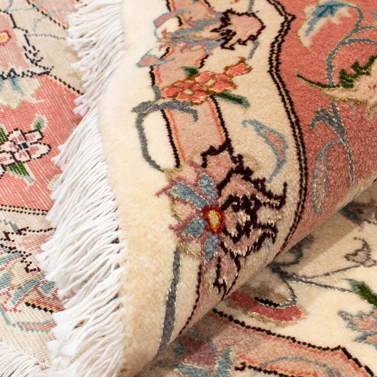 Tapis persan - Tabriz - Royal ronde - 150 x 150 cm - beige